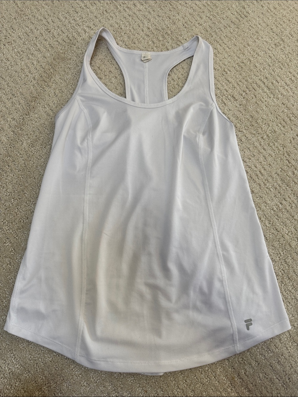 Fila White Racerback Athletic Tank